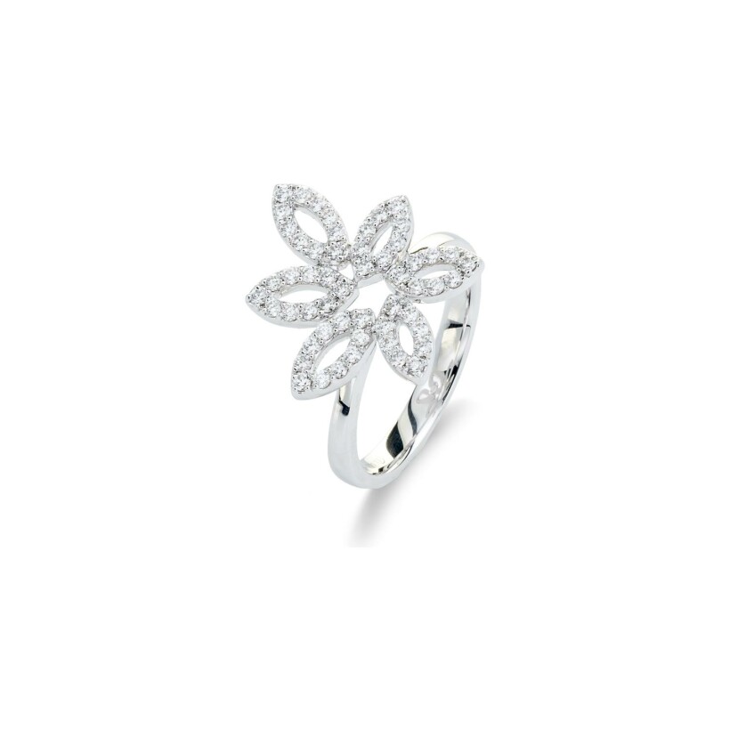 Doux Marquise white gold and diamonds ring