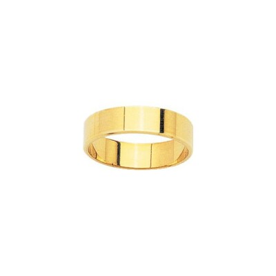 Alliance ruban en or jaune, 5mm
