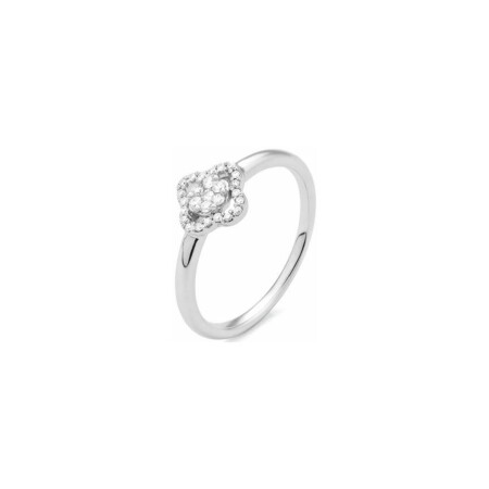 Bague en or blanc et diamants de 0.16ct