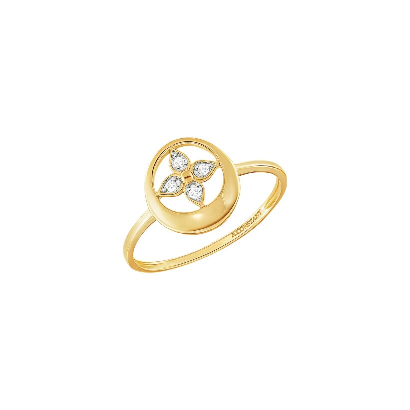 Bague or jaune et diamants