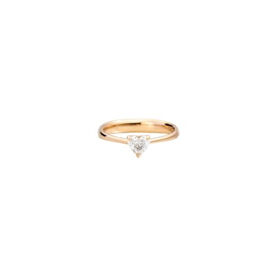Solitaire Recarlo Anniversary Love en or jaune et diamant, taille 53
