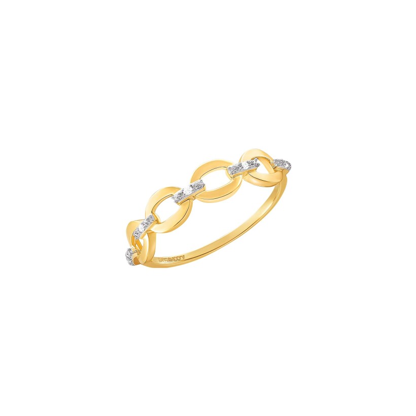 Bague or jaune et diamants