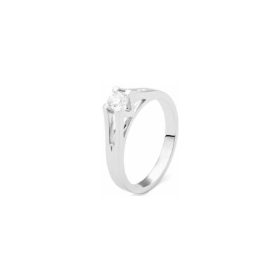 Solitaire en or blanc et diamant de 0.19ct