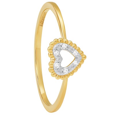 Bague or jaune et diamants