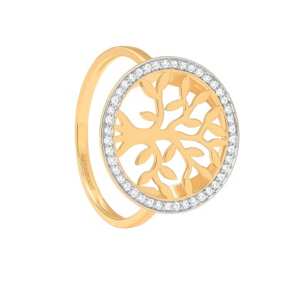 Bague or jaune et diamants