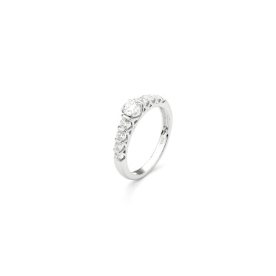 Solitaire en or blanc et diamant de 0.43ct