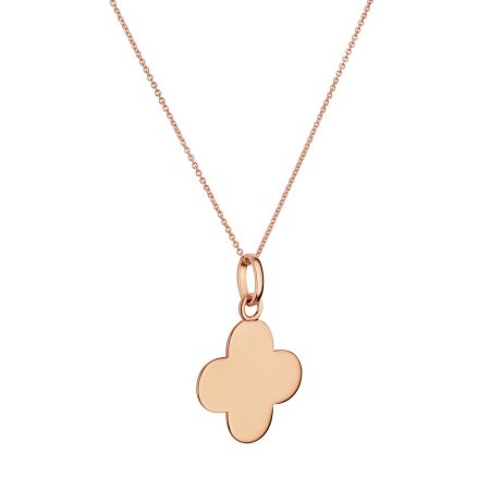 Arthus Bertrand Cross Clover F. thin pink gold pendant