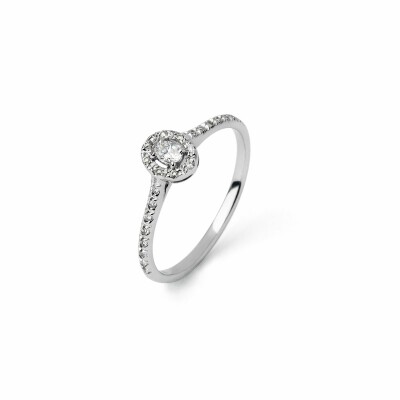 Bague en or blanc et diamants de 0.16ct