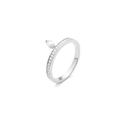 Bague en or blanc et diamants 0.23ct