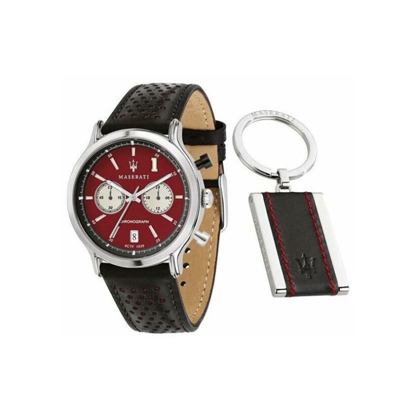 Coffret de montre Maserati Legend et son porte-clés R8871638002