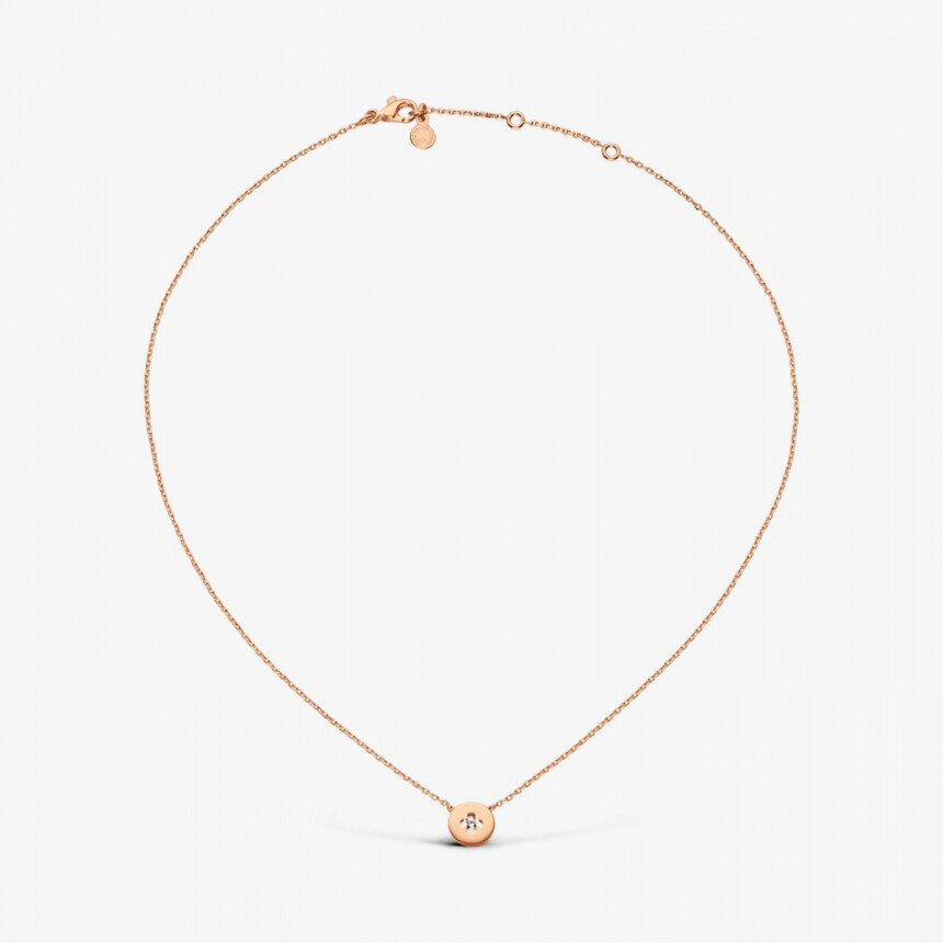 Royal Arthus Bertrand necklace, polished rose gold and diamond