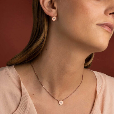 Royal Arthus Bertrand necklace, polished rose gold and diamond