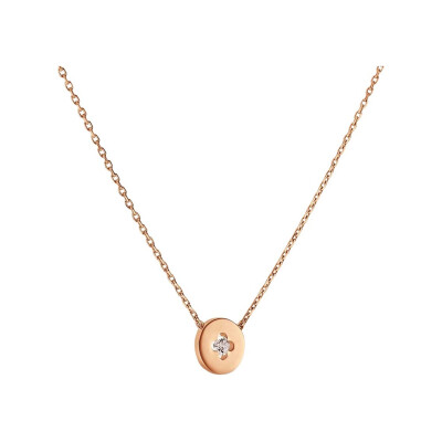 Collier Arthus Bertrand Royale en or rose poli et diamant