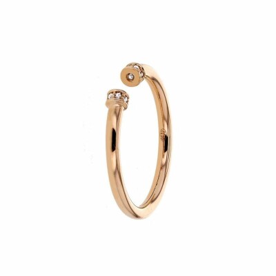 Bague Adriana Karembeu Son of a ring en or rose et pavée de diamants