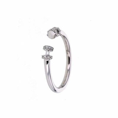 Bague Adriana Karembeu Son of a ring en or blanc et pavée de diamants