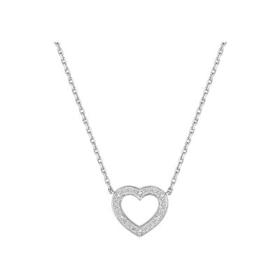 Collier en or blanc et diamant 0.018ct