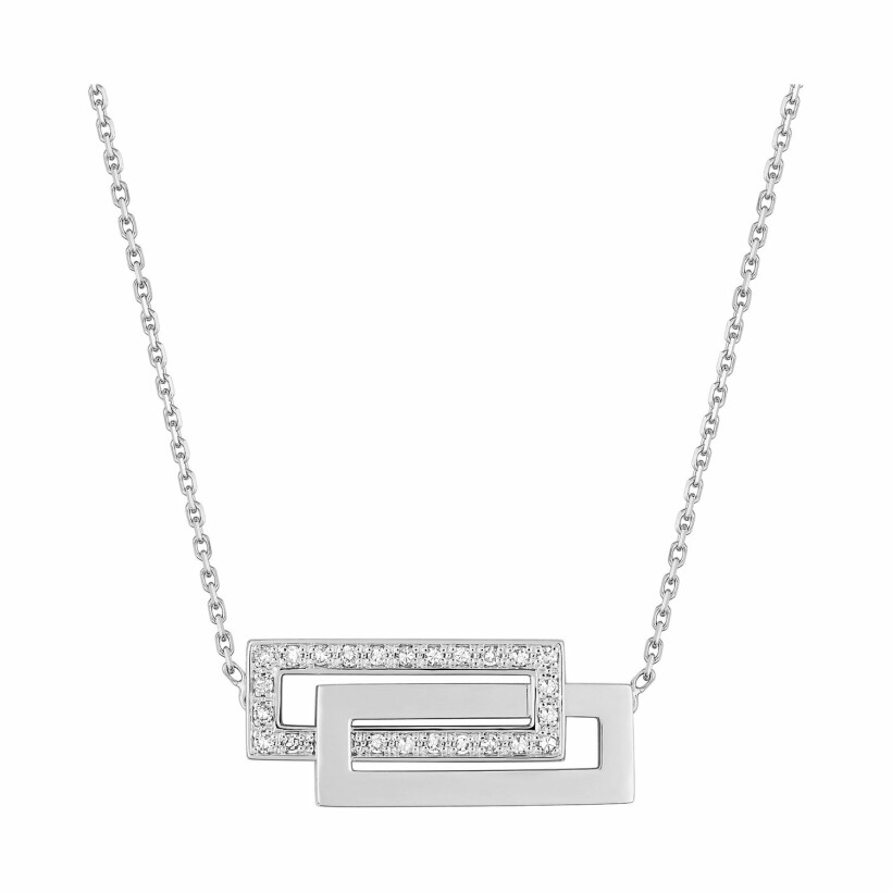 Collier en or blanc et diamants de 0.13ct