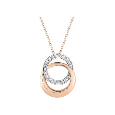 Collier en or rose et diamant 0.10ct