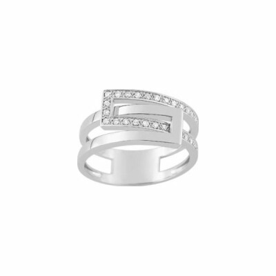 Bague en or blanc et diamants de 0.13ct