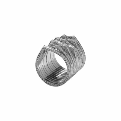 Repossi Antifer ring in white gold and diamonds