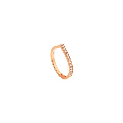 Bague Repossi Antifer 1 rang en or rose et diamants blancs