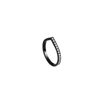 Bague Repossi Antifer 1 rang en or noir et diamants blancs