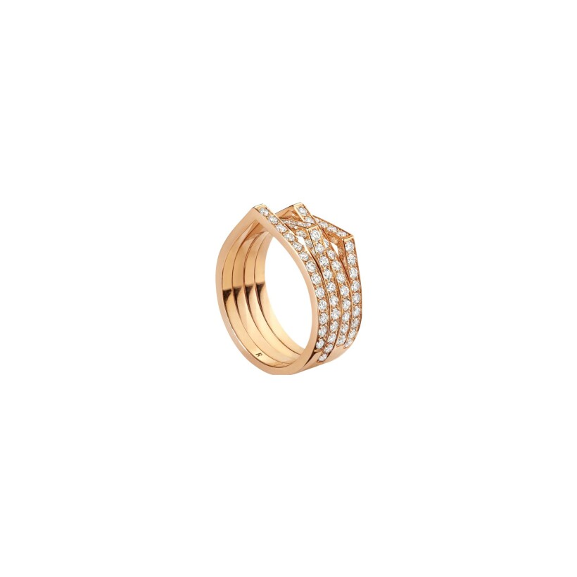 Repossi Antifer ring, rose gold and white diamonds