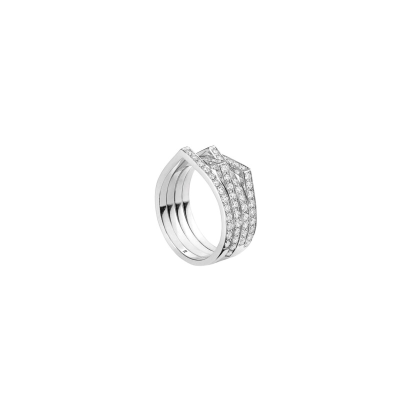 Repossi Antifer ring, white gold and white diamonds