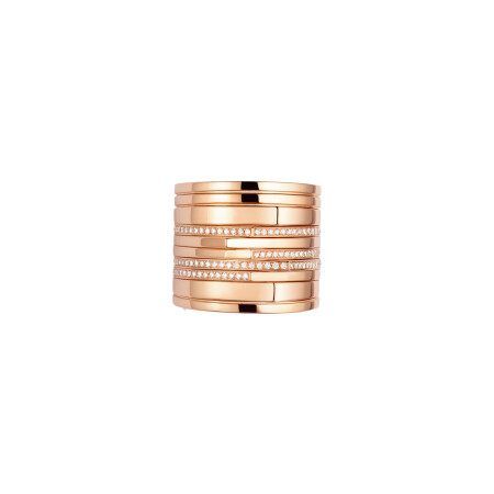 Bague Repossi Antifer "10 years" en or rose et diamants