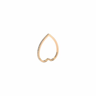 Repossi Antifer heart ring in rose gold and diamonds