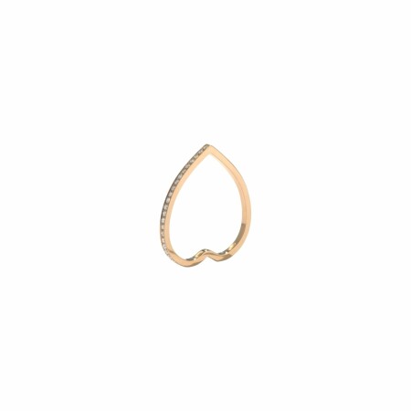 Repossi Antifer heart ring in rose gold and diamonds