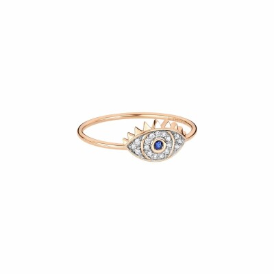 Bague Ginette NY AJNA en or rose et saphirs et diamants