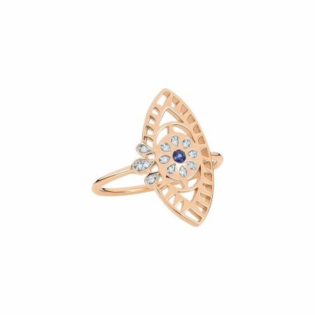 Bague Ginette NY AJNA en or rose et saphirs et diamants