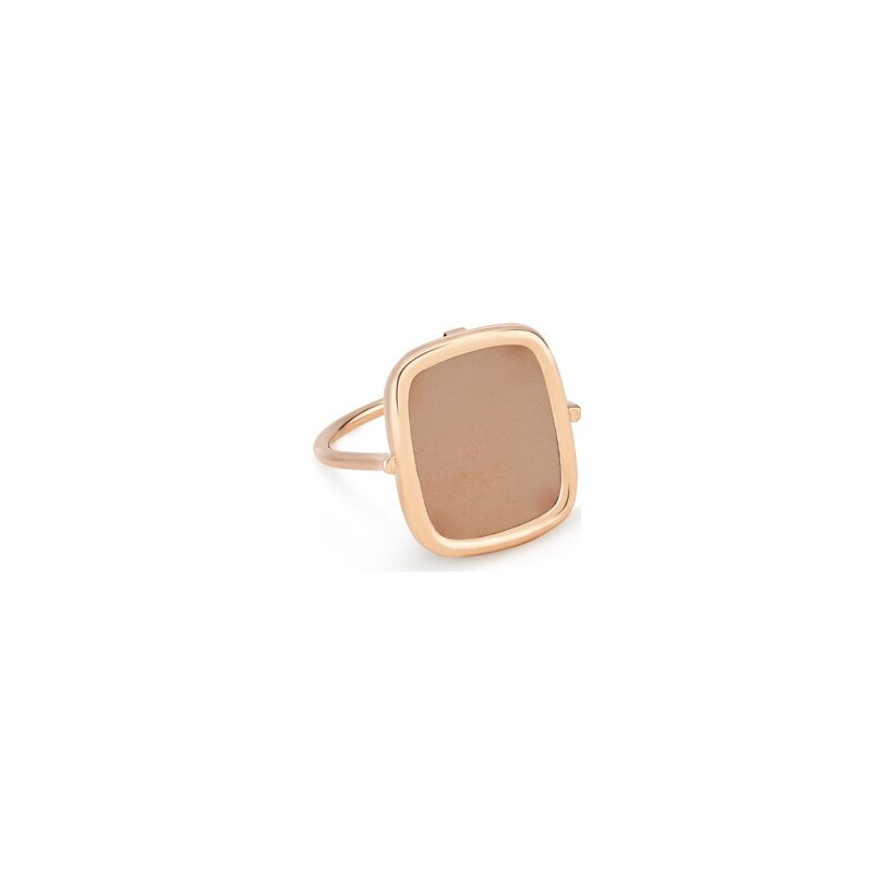 GINETTE NY ANTIQUE RING, rose gold and moonstone