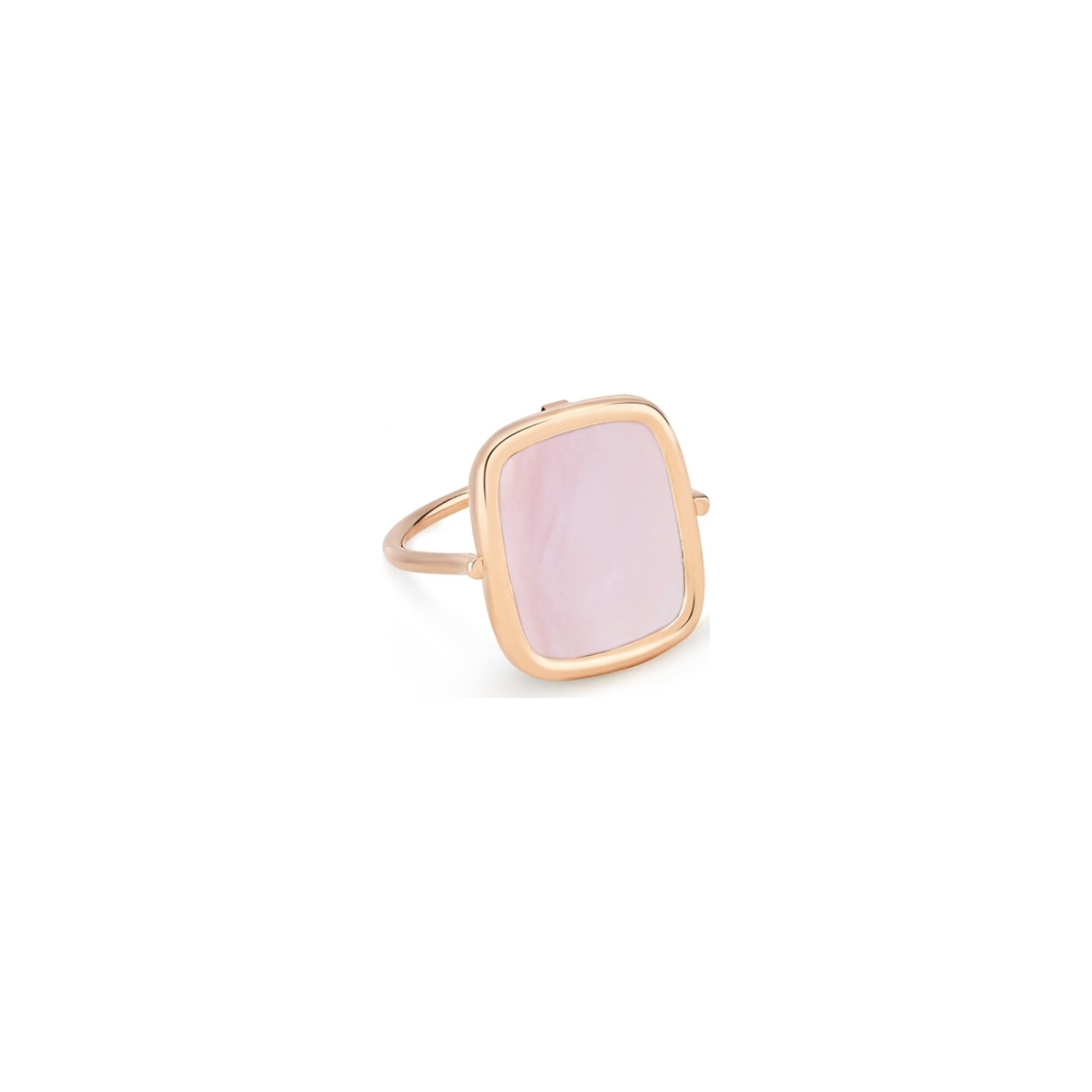 Bague GINETTE NY ANTIQUE RING en or rose et nacre