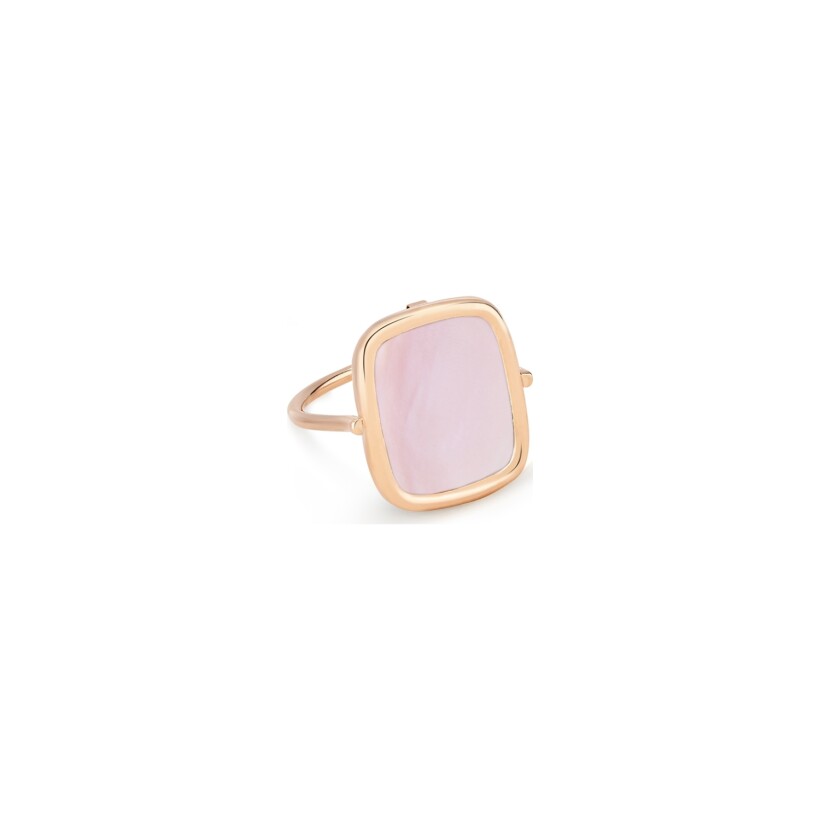 GINETTE NY ANTIQUE RING, rose gold and mother-of-pearl