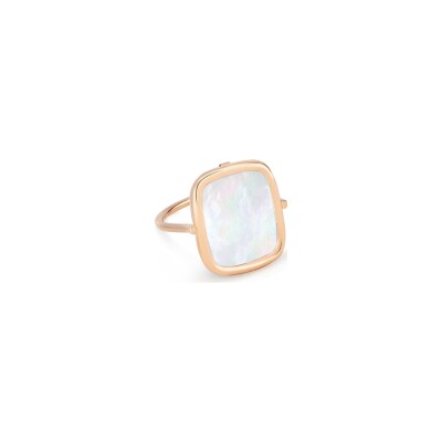 Bague Ginette NY ANTIQUE RING en or rose et nacre