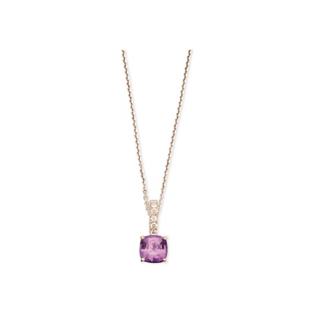 Pendentif Raynal en or rose, diamants et saphir