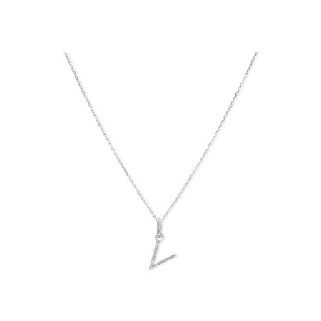 Collier Raynal Lettre en or blanc et diamants