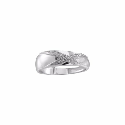 Bague en or blanc et diamants de 0.05ct