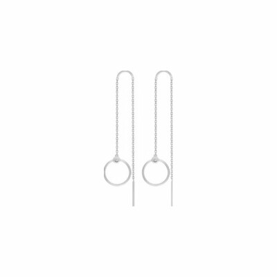 Boucles d'oreilles en or blanc et diamants de 0.008ct