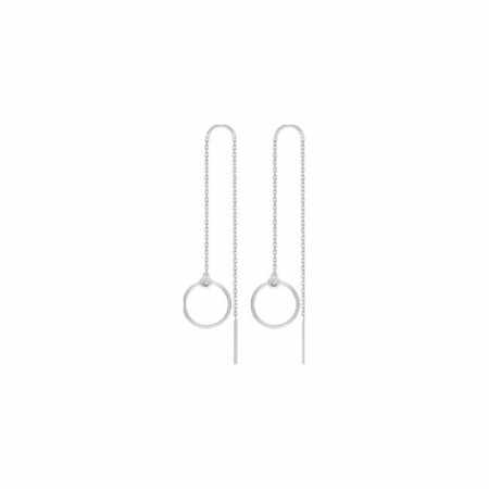 Boucles d'oreilles en or blanc et diamants de 0.008ct