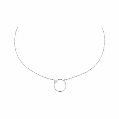 Collier en or blanc et diamant de 0.005ct