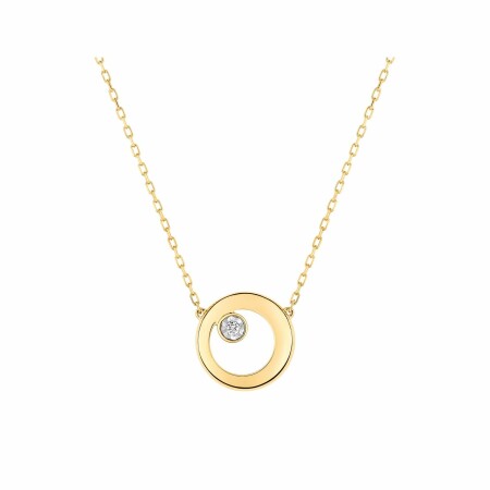 Collier en or jaune et diamant de 0.015ct