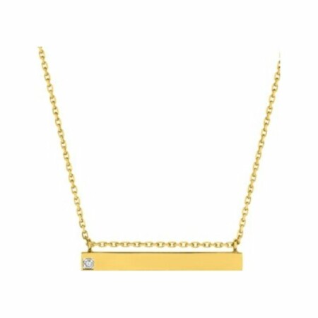 Collier en or jaune, or blanc et diamants de 0.005ct