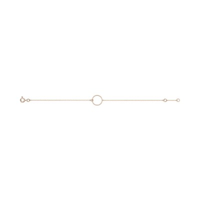 Bracelet en or rose, or blanc et diamant 0.01ct 