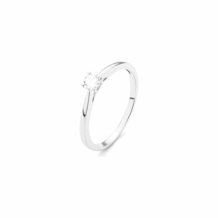 Bague en or blanc et diamant de 0.2ct