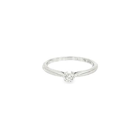 Solitaire en or blanc et diamant