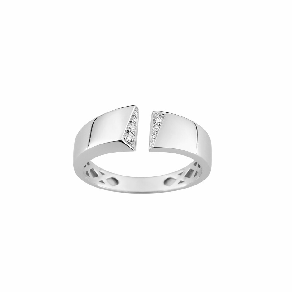 Bague en or blanc et diamants de 0.072ct