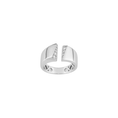Bague en or blanc et diamant 0.22ct
